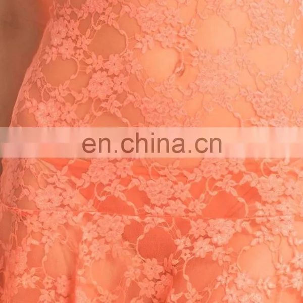 Orange 'Lace Craze' Halter Babydoll photo-5