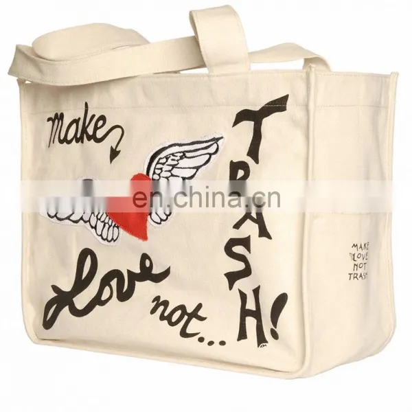 Wholesale Recyclable Cotton Shopping Bag/Fashion Reusable Eco-friendly Cheap Cotton Tote Bag photo-5