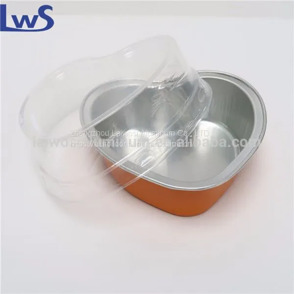 Heart Shaped Foil Heart Pan With Plastic Lid photo-3