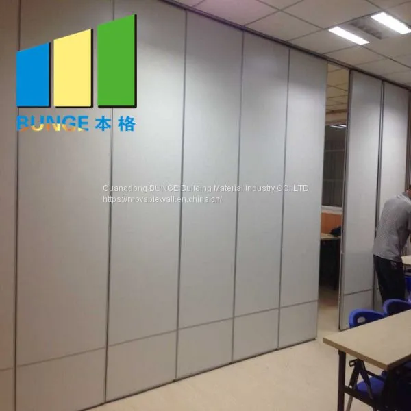 Banqueting Hall Sliding Partition Walls Door Soundproof Wooden With Fabric Surface