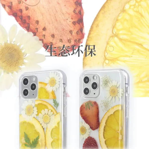 Glitter Phone Cover With Real Fruit Phone Case Epoxy Sticker IMD Phone Case Dried Fruits Mobile Case Mobile Cover photo-5