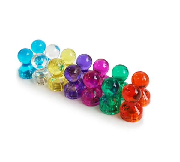 Transparent Colorful Plastic Magnetic Push Pins NdFeB Magnet photo-5