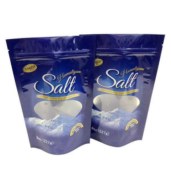 Resealable Heat Seal Foil Bath Salt Packaging / Himalayan Salt Bag With Window photo-4
