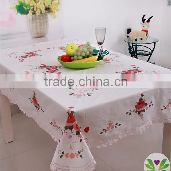 2015 New Hand Embroidery Design Fabric Tablecloth Wholesale Brocade Designs Tablecloth photo-4