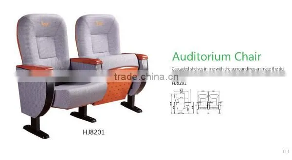 Durable Hall Chair Auditorium Seat Design With Writing Tablet HJ8201-E photo-2