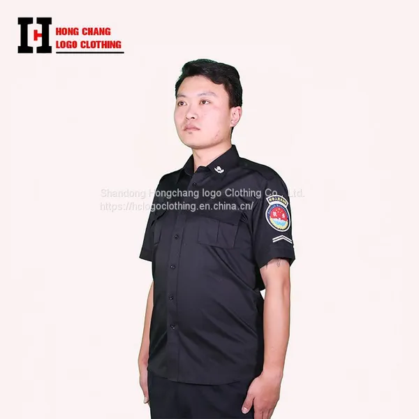 Security Check Black Summer Half Sleeve Shirt Uniform for Men photo-2