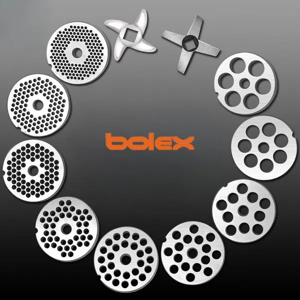 Stainless Steel Meat Grinder Disc Plates Meat Mincer Chopper Holes Knives photo-2