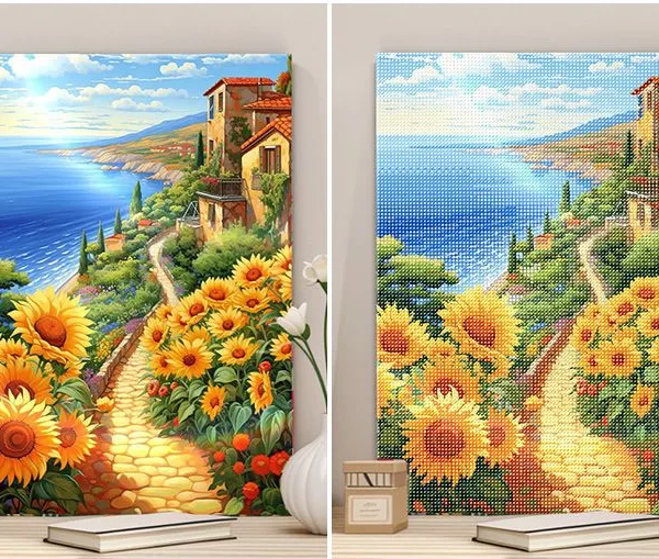 OEM Different Sizes of Shining Diamond Painting with full set of tools for artcraft and display