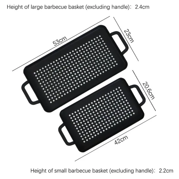 Factory Seasoned Outdoor BBQ Carbon Steel Grill Basket photo-3