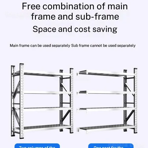 Heavy Duty Metal Shelves for Tool Room, Stainless Steel Storage System With Reinforced Welding & 6 Reinforcing Bars per Tier - Italy Workshop