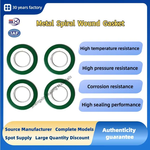 Spiral Wound Gasket With Inner/Outer Ring for Flanged Pipes: Chemical Resistant photo-2