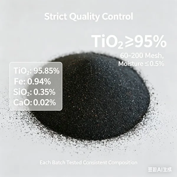 Rutile Sand for Welding Rod TiO₂ 95% Raw Material