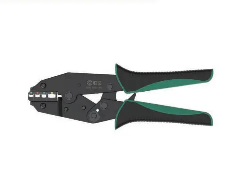 Pre-Insulated Terminal Ratchet Crimping Plier, 0.25~6mm² Color Coded Insulated Spade/Fork Wire Terminal Crimper