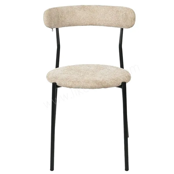 Vente d'usine, meilleure vente : chaises de salle à manger rembourrées modernes et simples, empilables, avec pieds en métal et housse amovible, 1 an.