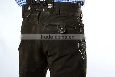 Herren Kniebund Lederhosen in Cow Suede Leather/ German Outfit Trachten Wears Pants,shorts photo-4