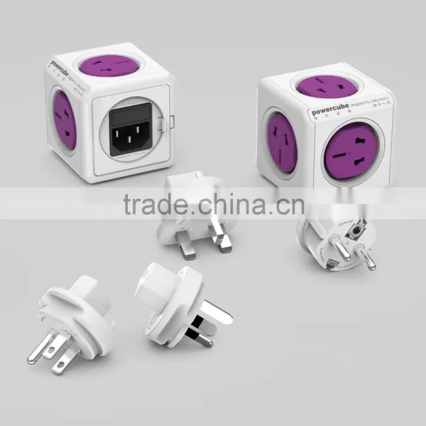 Classic Natural Australia Power cube Wall Cube Receptacle Plug Portable Home Cable Office USB Power Travel Gift New with 2 USB