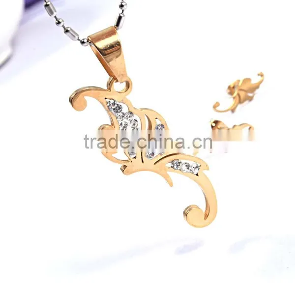 German Stainless Steel Jewelry Gold Plated Fashion Jewelry Sets photo-2