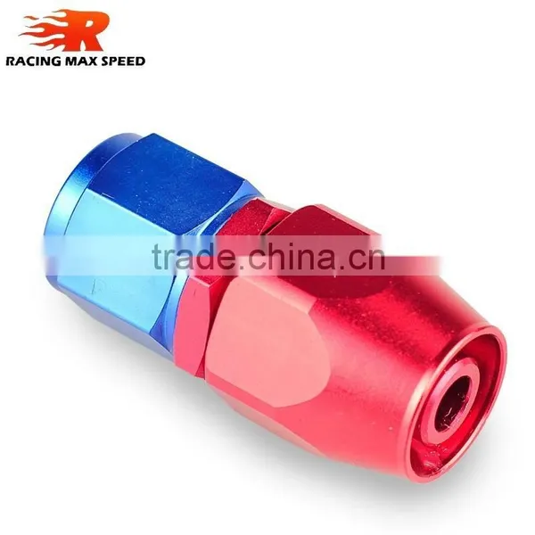 Aluminum Oil Cooler Fitting Straight Swivel Hose Ends Adapter Blue and Red 40-001-10 photo-4