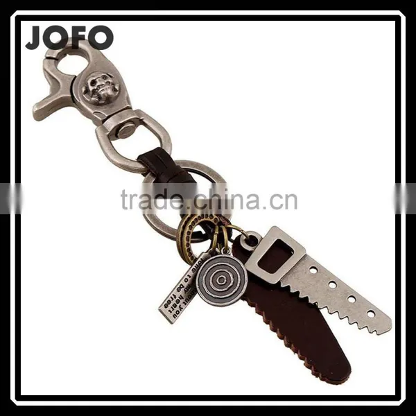 2015 Hot Sale Pendant Keychain Leather Keychain with Saw Pendant