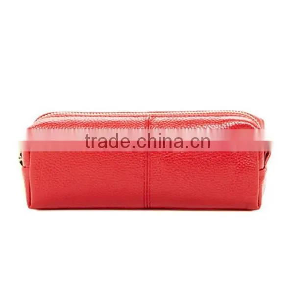 100% Pure and Soft Cow Pebble Leather Travel Leather Wash Bag photo-3