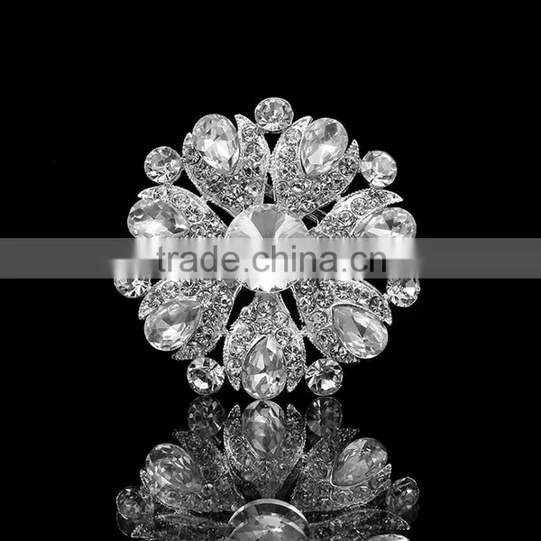 Shiny Crystal Jewel Brooch Pin With Rhienstone, Crystal Brooch Pins, Rhinestone Brooch Pins for Wedding Design photo-2