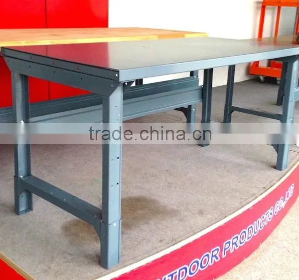 Workbench, 1-1/2 Thickness 12G, Gray Steel Top, Adj Ht, 48in, 60in, 72in, 96in. photo-2