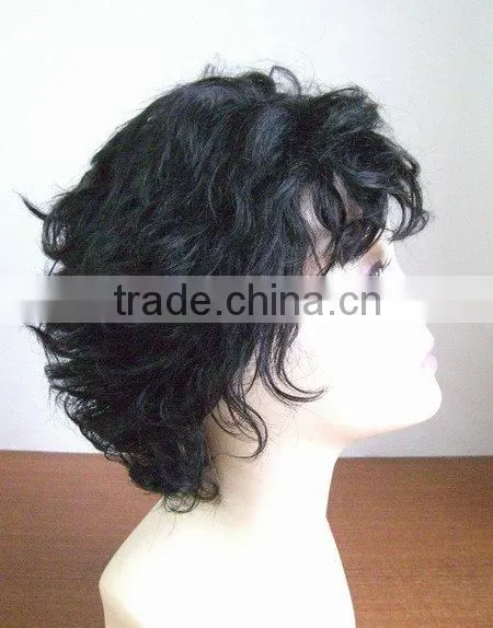 Wholesale Stock Virgin Curly Remy Brazilian Hair Short Lace Full Wigs photo-3