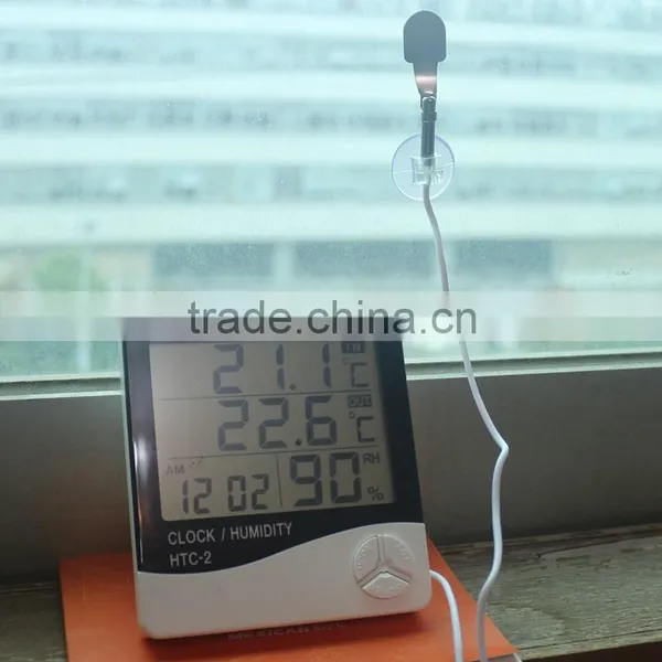 Digital LCD Thermometer Hygrometer Electronic Temperature Humidity Meter Weather Station Indoor Outdoor Tester Alarm Clock Probe photo-5