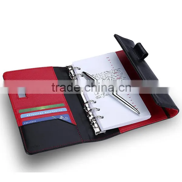 2016 Germany Hot Fashion Leather A5 Ring Binder Notebook for Business Travel photo-3