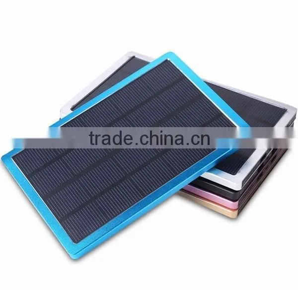 AWC608 10000mah Universal Solar Panel Slim Charger Tablet Mobile Charger Solar photo-2