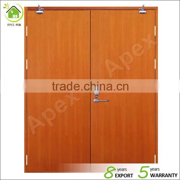 Fire Rated Wooden Door Fireproof & Security Function Double Door or Single Door photo-3