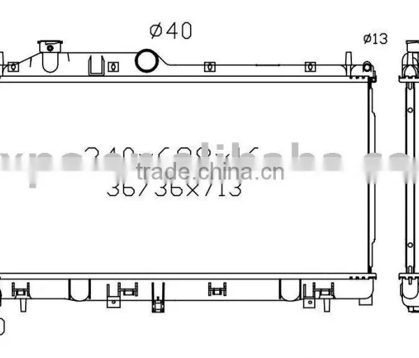 Car Radiator(suitable For: Legacy/Outback 2.5L 4cyl 03-06 MT)