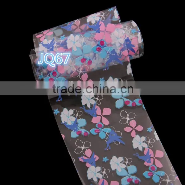 1 Roll Transparent Nail Art Foil Transfer by Glue Adhesive Nail Polish Wrap Salon Quality photo-4
