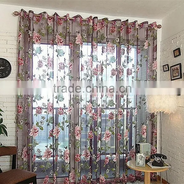 New Tulle Shielding Floral Curtains Window Screen Bedroom Living Room Decorations Curtains/drape/panel/treatment SV029981 photo-3