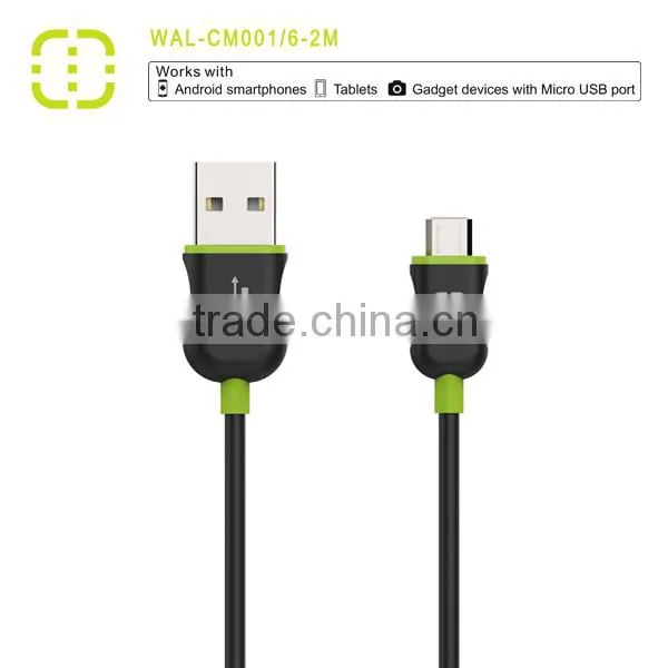 Fashion Design and High Speed Micro USB2.0 Cable 2M For Android Mini USB Cable For Samsung Galaxys photo-2