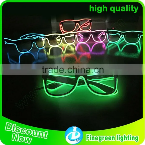 Luminous Glasses Party Glasses Crazy Funny Club Amazing Plastic EL Wire Flashing 3D Glasses