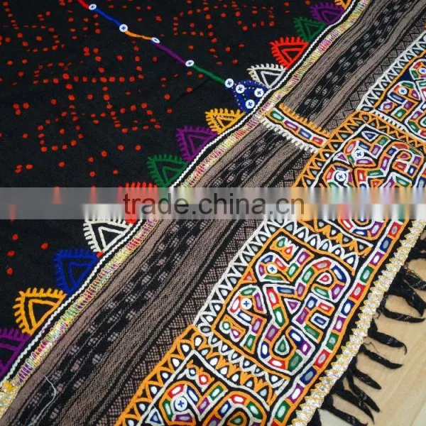 Antique Rabari Scarve Vintage Rabari Shawl Gypsy Kutch Rabari Blanket Throw Rabari Tapestry Wall Hanging photo-3