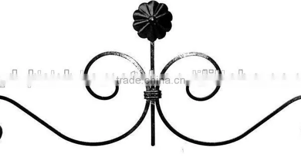 Ornamental Carbon Steel Fence Railing Wrought Iron Scroll photo-2