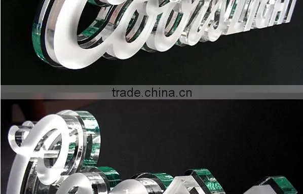 Mini Word Crystal LED Signage Small Letter Door Sign Fashionable 3D Full Lightingfor Indoor photo-5