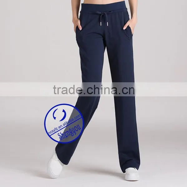 Wholesale Custom Made Cotton Blank Women Yoga Jogger Pants photo-2