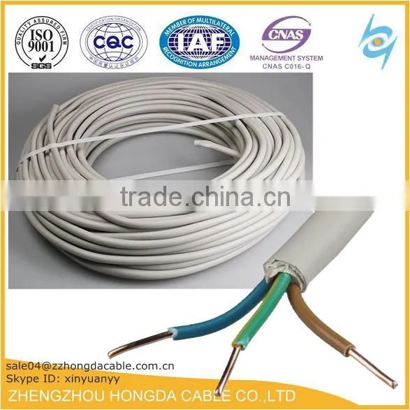 450/750V NY / CY / BVV 1.5mm 2.5mm 4mm 6mm 10mm 16mm Electrical Cable Wire Price for Building Installtion