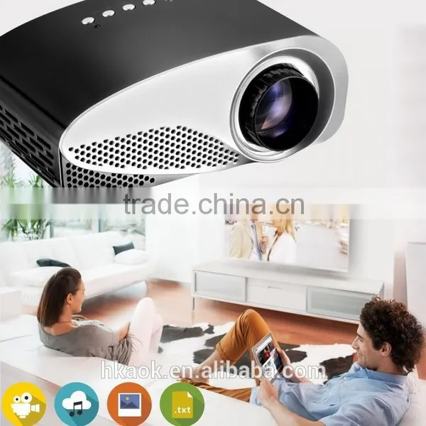 New!! Wholesale Mini Portable LED Digital Projector Portable Home Theater LED LCD Projector White Digital Projector TV USB VGA photo-4