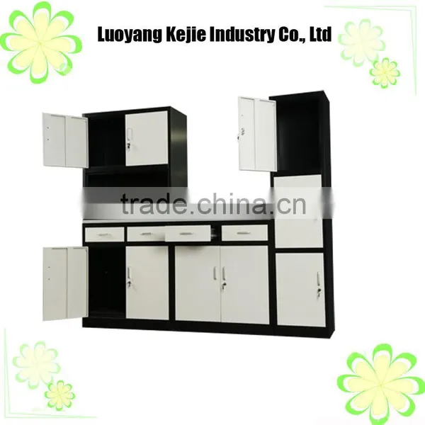 Multifunctional KD Sturcture White Kitchen Cabinets Kichen Cabinet Sets Steel Kichen Cabinet