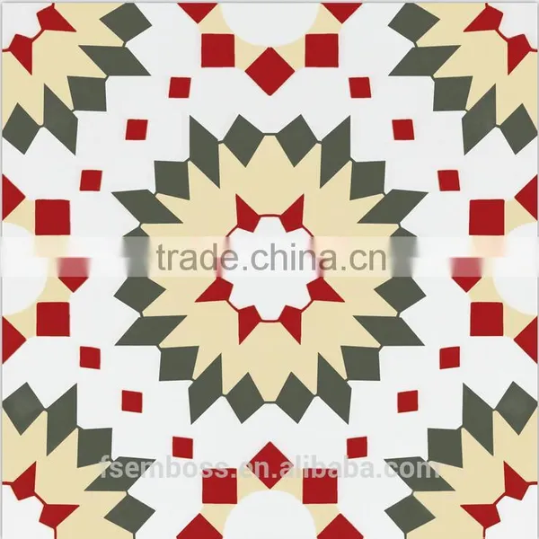 200*200mm Red Color Moroccan Decorative Wall Tile Non-slip Kitchen Floor Tile photo-2
