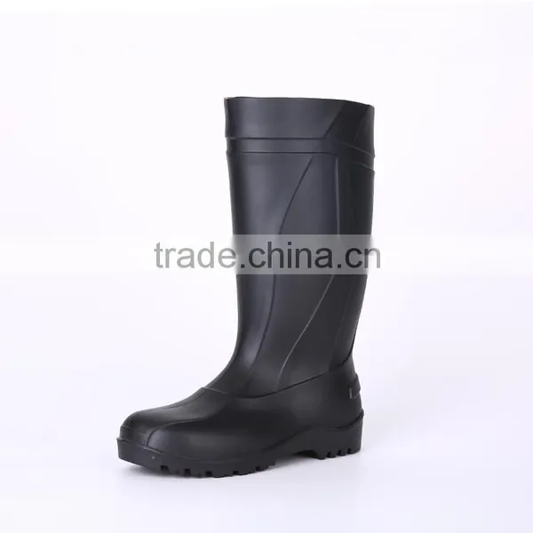 2016 Wholesale Cheap Black Safety PVC Rain Boots, Steel Toe Insert Safety Boots photo-5