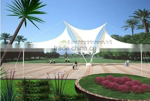 Model Diversity Fabric Tensile Membrane Structure Canopy/tent Applicatin for Shopping Hall PTFE ETFE photo-3