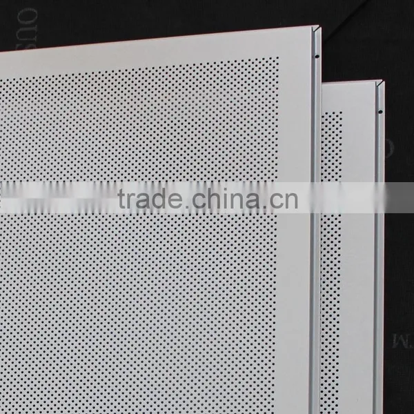 Widely Used White Aluminum Perforated 2x2 Acoustic Ceiling Tiles/Panel photo-4