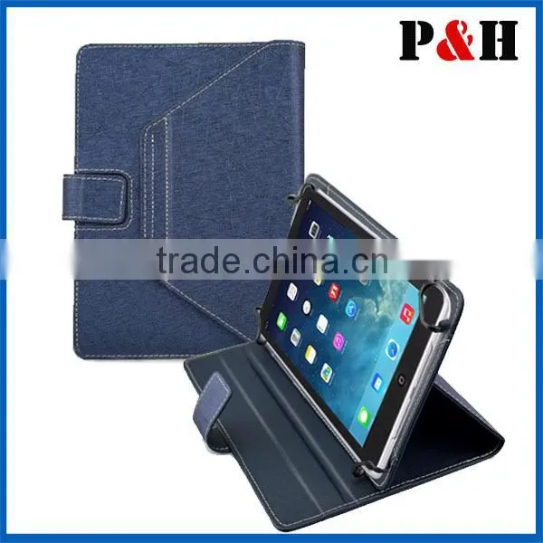 High Quality 7 Inch Blue Tablet PC Universal PU Leather Case Cover Stand