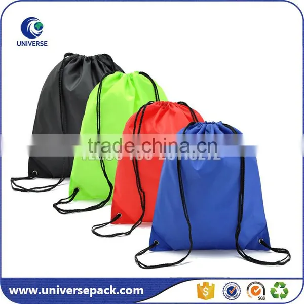 Customized Colorful Plain Nylon Bag Witjh Drawstring photo-3