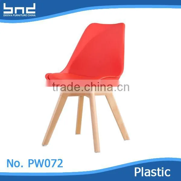 Wholesale Modern High Plastic Bar Chairs With Wood Legs photo-6